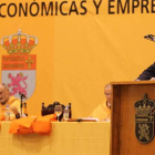 Pablo Junceda, durante su intervención en la graduación de Económicas.
