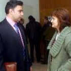 Otero y Agúndez conversan momentos antes de que comenzara la vista
