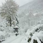 Las intensas nevadas han dejado en el valle de Valdeón estampas como las de esta imagen en Posada