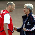 Zidane y Domenech, durante el Mundial de 2006.