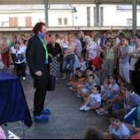 Muchos niños asistieron a la representación teatral en la feria