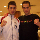El boxeador leonés, Enrique Presa, a la derecha.