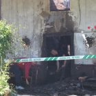 Aspecto que presentaba la casa después del incendio en julio de 2012.