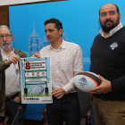 Mendo, Gorostiza y Vega, en la presentación. L. DE LA MATA