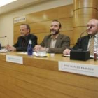 La mesa con los participantes en el debate sobre cine y derecho