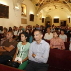 Tejerina Arias, decano de la Facultad de Teología de la UPSA, Julian López, obispo de León, y Juan P