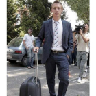Monreal a su llegada a la Ciudad del Fútbol.