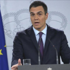 El presidente del Gobierno, Pedro Sánchez, en la Moncloa.