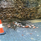 Desprendimiento de piedras en las cercas, en el llamado Prado de los Judíos.