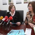 José Antonio López González, María Antonia Gancedo y Ana Lera Maraña, ayer en la Uned. l. de la mata