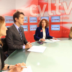 Marisa Vázquez, Miguel Ángel Blanco, Gloria Fernández Merayo y Carlos Fidalgo, ayer en La Tertulia. L. DE LA MATA