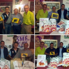 De izquierda a derecha y de arriba abajo José Antonio Díez Álvarez y Javier Rodríguez Díez, campeones; Roberto Rodríguez Sordo y José Luis de Prado Fernández, subcampeones; Paco y Javier Morán, terceros, y Cueto y Toño, cuartos clasificados.
