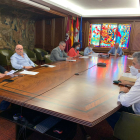 Un momento de la Junta de Gobierno Local celebrada esta mañana en el Ayuntamiento de León AYUNTAMIENTO DE LEÓN