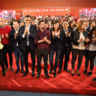Camino Cabañas, Ana Sánchez, José Antonio Diez, Javier Alfonso Cendón, Pedro Sánchez, Luis Tudanca, Andrea Fernández, Salvador Vidal, Virginia Barcones, Nuria Rubio e Ibán García. RAMIRO