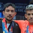 Héctor Pertejo y Ángel Martínez, los dos leoneses campeones. DL