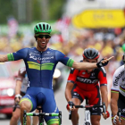 Matthews celebra su victoria en la décima etapa del Tour. LUDBROOK