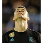 Cristiano se lamenta tras la derrota ante el Celta, que despide al Madrid de la Liga. LAVANDEIRA JR