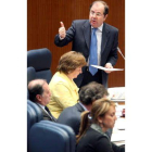 El presidente Herrera, en un momento de su intervención en el Pleno