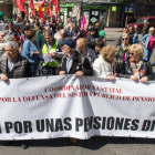 Concentración de los pensionistas en León. DL