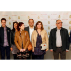 La delegación de socialistas leoneses que acudió ayer a la Cámara Alta, encabezada por Tino Rodríguez.