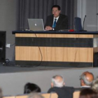 El cardiólogo Esteban García Porrero, ayer durante la conferencia de la semana del corazón.