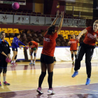Marta Méndez y Giselle en un entrenamiento en el Palacio.