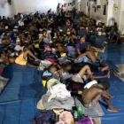Centro donde están recluidos por las autoridades los inmigrantes en Trípoli