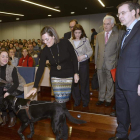 La consejera, ayer, a su llegada a la jornada.