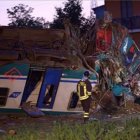El tren accidentado.