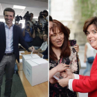 Los candidatos a presidir el PP, Pablo Casado y Soraya Sáenz de Santamaría. JAVIER LIZÓN / NACHO GALLEGO