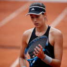 Garbiñe Muguruza, en su debut en Roland Garros.