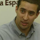 Rubén Méndez, el día que tuvo lugar su presentación como nuevo jugador de Baloncesto León