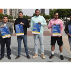 Presentación de la cita baloncestística de base, ayer en el bulevar La Rosaleda. L. DE LA MATA