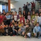 Varios de los niños participantes en la fiesta de Halloween astorgana