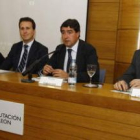 Ricardo González Mantero, Álvaro Durán, Pablo R. Lago y José Ángel Arranz Sanz, ayer, en el Club de