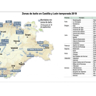 Zonas de baño en Castilla y León para esta temporada que arranca el día 15 de junio.