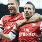 Santi Cazorla sobresalió en la victoria del Arsenal ante el Crystal Palace.