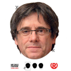 La careta descargable del expresident y único candidato a la investidura, Carles Puigdemont.