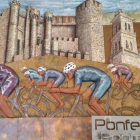 El mural de 4,5 por dos metros cuenta con 110 piezas de cerámica cocida, pintada y esmaltada.