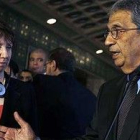 Ashton y el secretario general de la Liga Árabe, Amr Moussa, tras reunirse hoy en El Cairo.