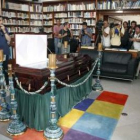 Imagen de la capilla ardiente de José Saramago.
