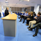 El presidente de la Comunidad, Juan Vicente Herrera, valora los resultados electorales en la sede de Valladolid.