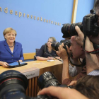 La canciller Angela Merkel habló en rueda de prensa sobre los atentados en Alemania. WOLFGANG KUMM