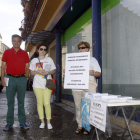 Miembros de la asociación, ayer en León.
