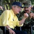 El ex ministro de Defensa, Alberto Uribe, y el cesado Castellanos