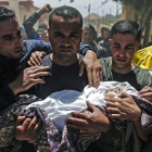 Funeral por el bebé muerto en Gaza.