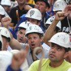 Los mineros llegaron a Bembibre después de recorrer 19 kilómetros