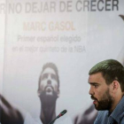 Marc Gasol, en su aparición ante los medios en Madrid.