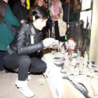 Cada asistente depositó una figura en el rincón de la calle donde Pilufo colocaba su belén.