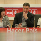 Pedro Sánchez durante la ejecutiva del PSOE en la sede de Ferraz.